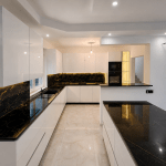 Luxury Black Marble Modern Kitchen