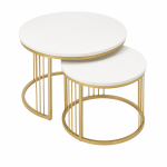 Luxury Oval Coffee Table Set