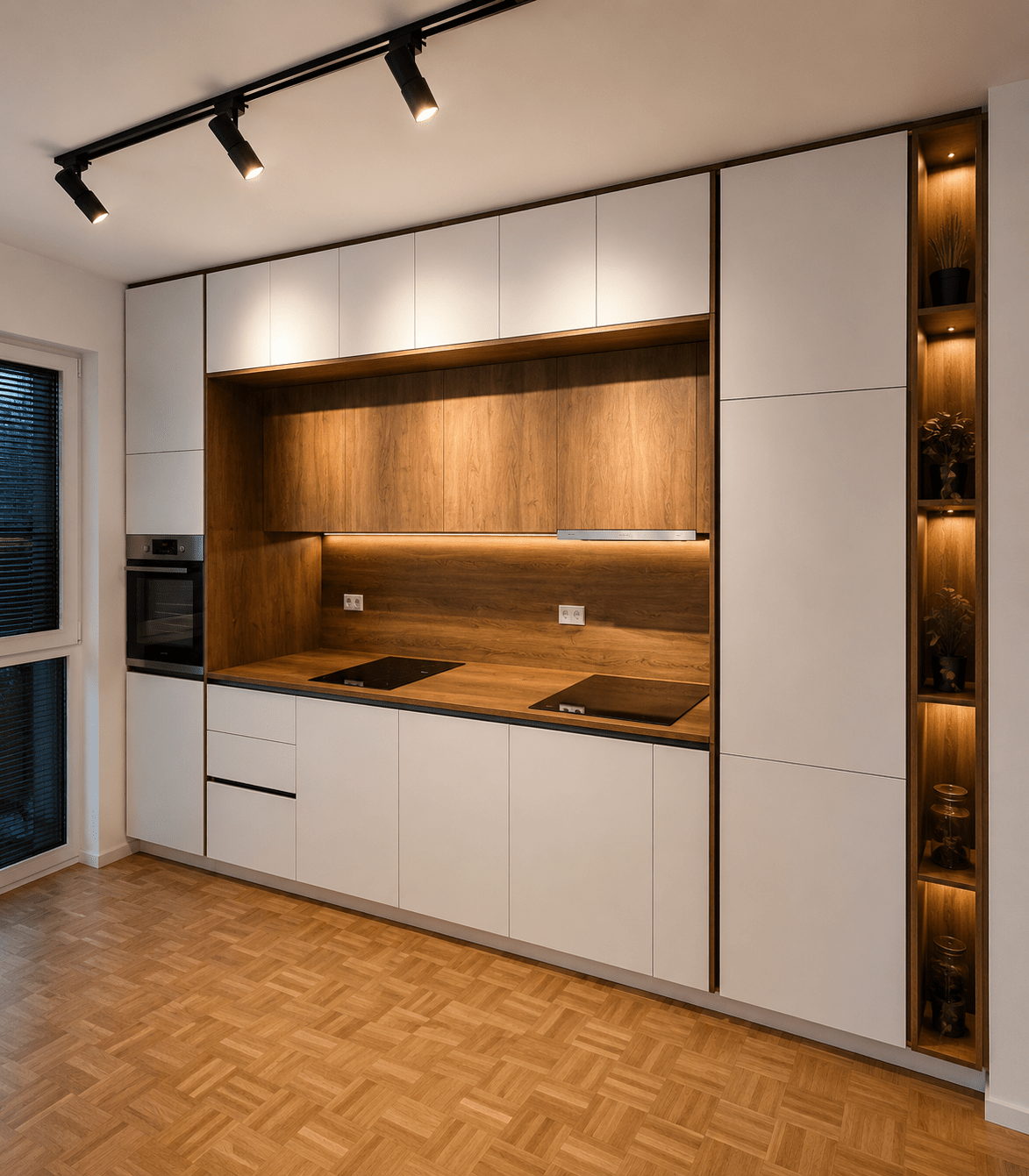a5318e05-57b8-491f-b490-70138dc30af2 Modern Scandinavian Wood Accent Kitchen - Figura 1